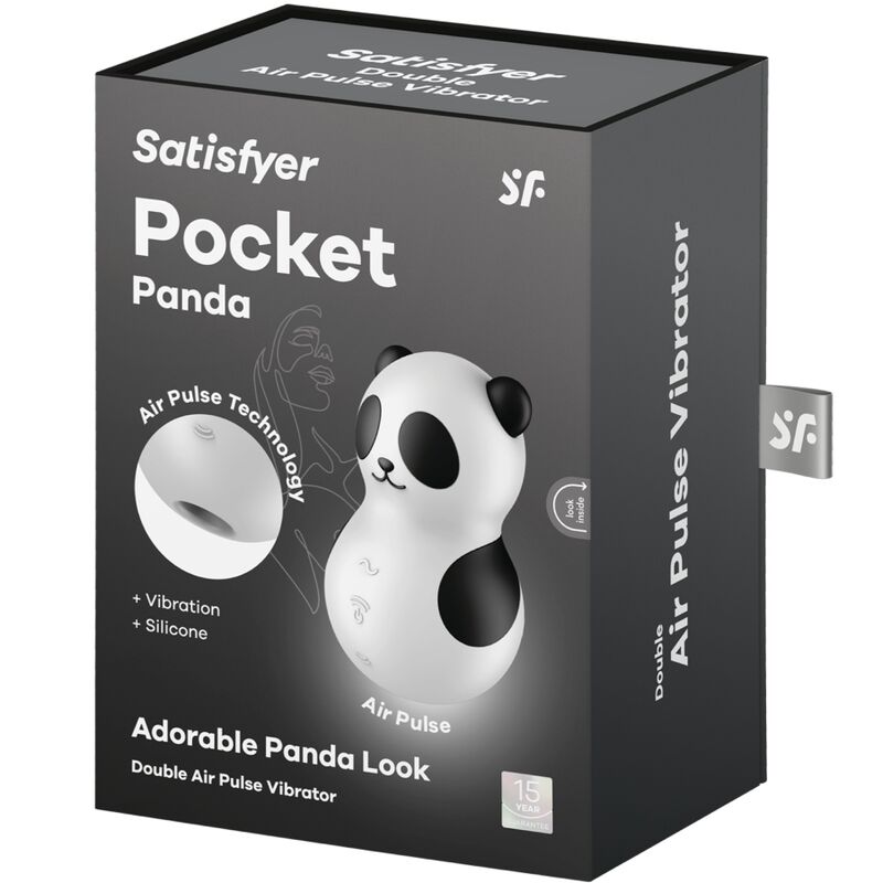 Comprar Satisfyer Pocket Panda Blanco Y Negro – Estimulador Compacto Con Diseño Atractivo-Noxtic