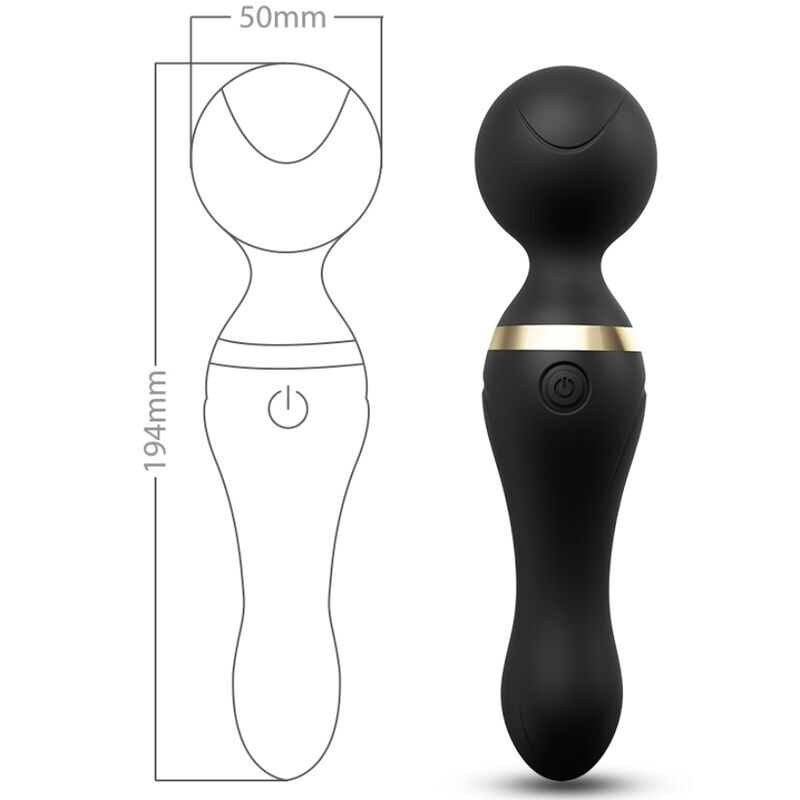 Comprar ARMONY Freeza Masajeador Negro – Diseño Ergonómico Con Cabeza Flexible Para Placer Personalizado-Noxtic