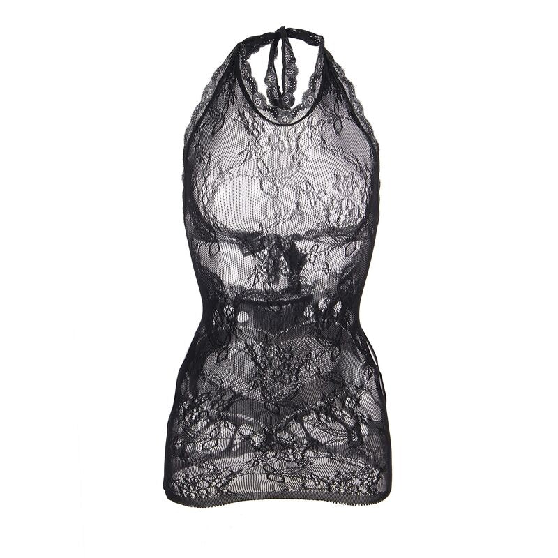 Comprar SUBBLIME Vestido Corto De Rejilla – Diseño Seductor Con Espalda Descubierta Y Detalle De Corazón-Noxtic