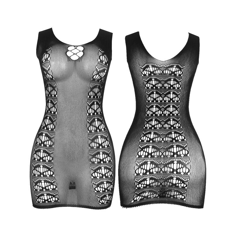 Comprar SUBBLIME Vestido De Rejilla Corto Elástico Negro Talla Única – Diseño Elegante Para Resaltar Tu Sensualidad-Noxtic