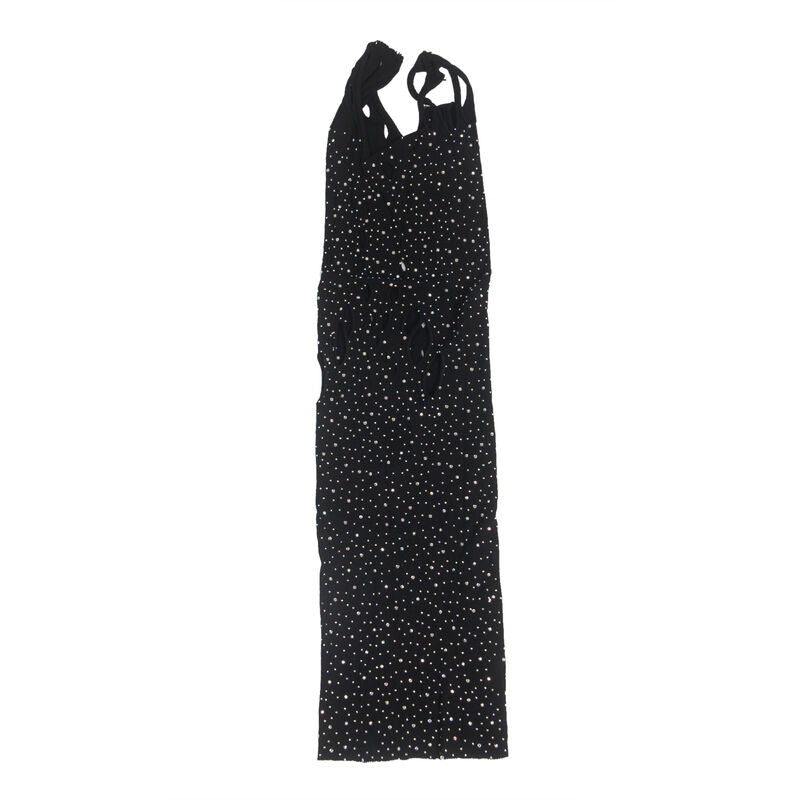 Comprar SUBBLIME Vestido De Rejilla Con Diamantes Brillantes Negro – Diseño Elegante Que Realza La Silueta-Noxtic