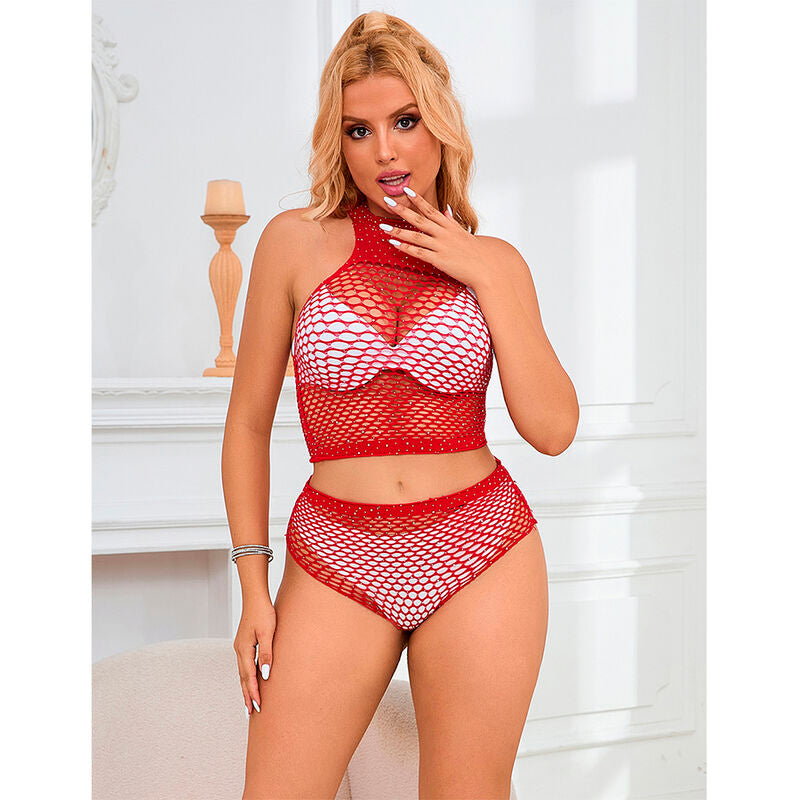 Comprar Subblime Set De Rejilla Con Brillantes Rojo Talla Única – Diseño Elegante Y Atractivo Para Sentirse Irresistible-Noxtic
