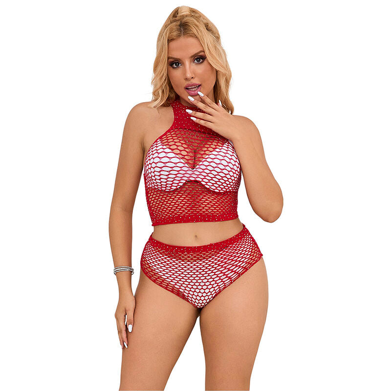 Comprar Subblime Set De Rejilla Con Brillantes Rojo Talla Única – Diseño Elegante Y Atractivo Para Sentirse Irresistible-Noxtic