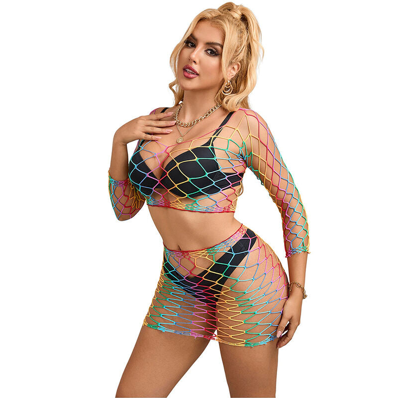 Comprar Subblime Set De Rejilla 2 Piezas Manga Larga Arcoiris Talla Única – Diseño Colorido Y Versátil Para Comodidad Diaria-Noxtic