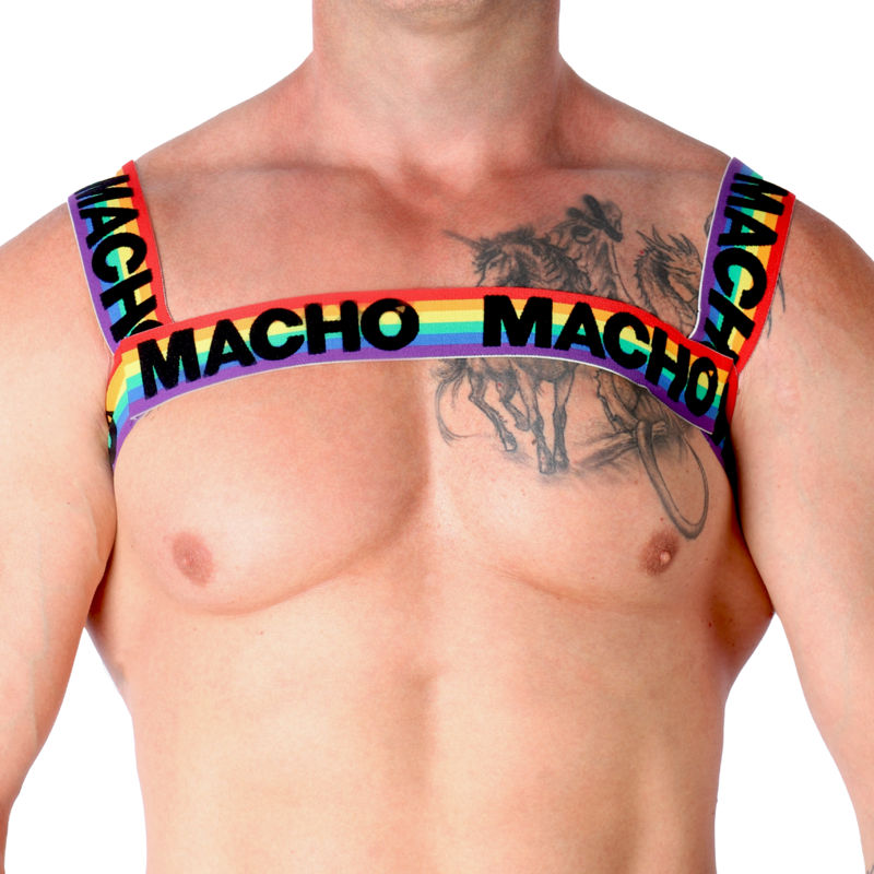 Comprar MACHO Arnés Doble Pride Limited – Diseño Elástico Para Confort Y Libertad Sensorial-Noxtic