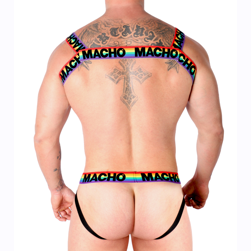 Comprar MACHO Arnés Doble Pride Limited – Diseño Elástico Para Confort Y Libertad Sensorial-Noxtic