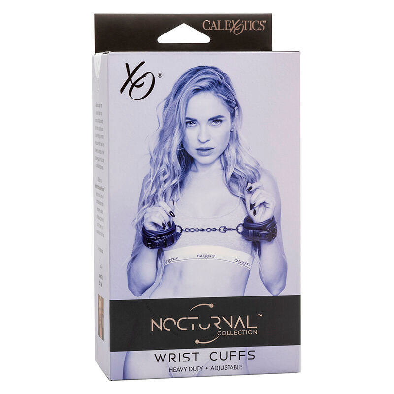 Comprar CALEXOTICS Nocturnal Esposas Cuero Ajustable Negro – Diseño Elegante Para Confort y Libertad Sensual-Noxtic