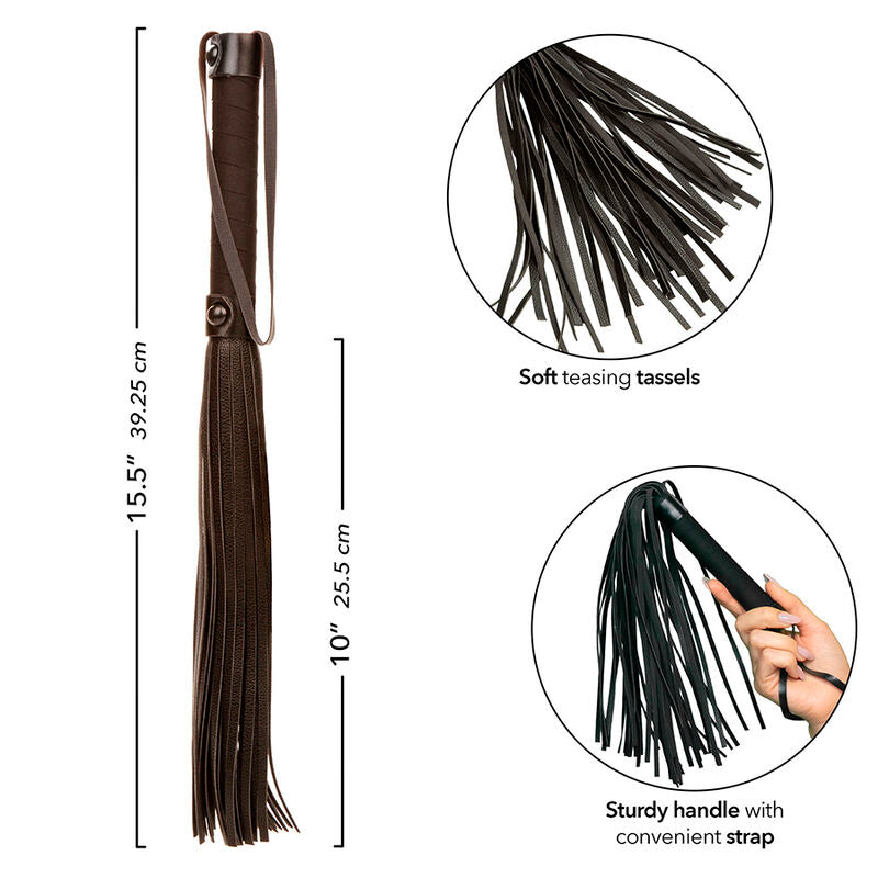 Comprar Calexotics Nocturnal Azotador Cuero Negro – Accesorio De Bienestar Sensitivo Para Exploración Personal-Noxtic