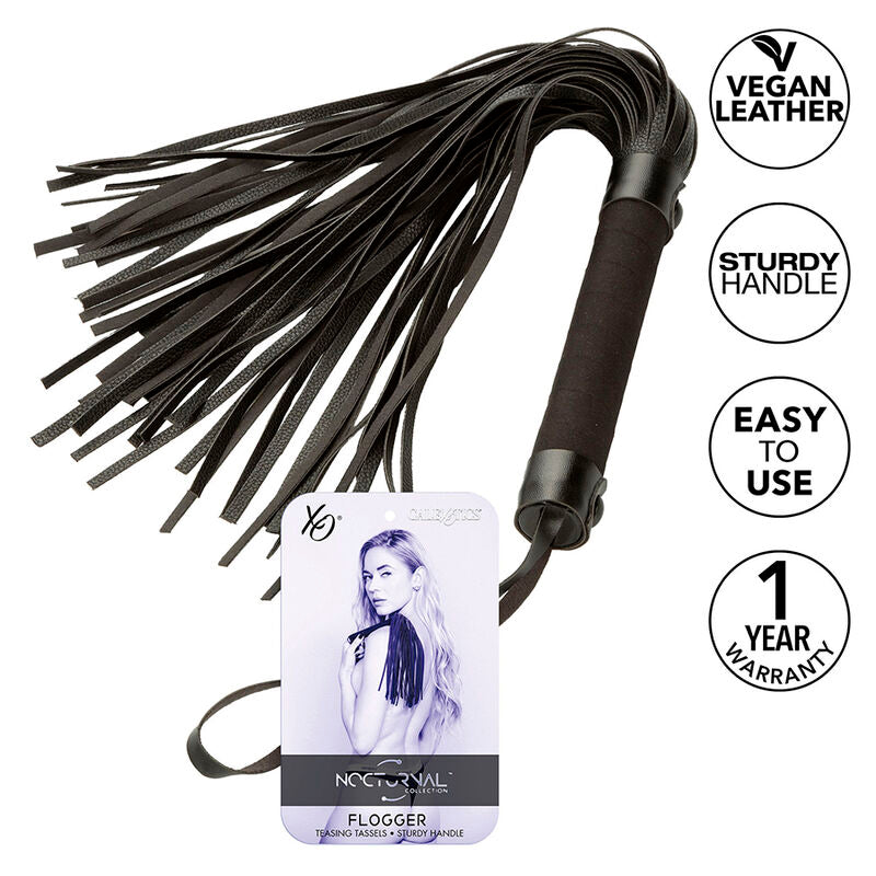 Comprar Calexotics Nocturnal Azotador Cuero Negro – Accesorio De Bienestar Sensitivo Para Exploración Personal-Noxtic