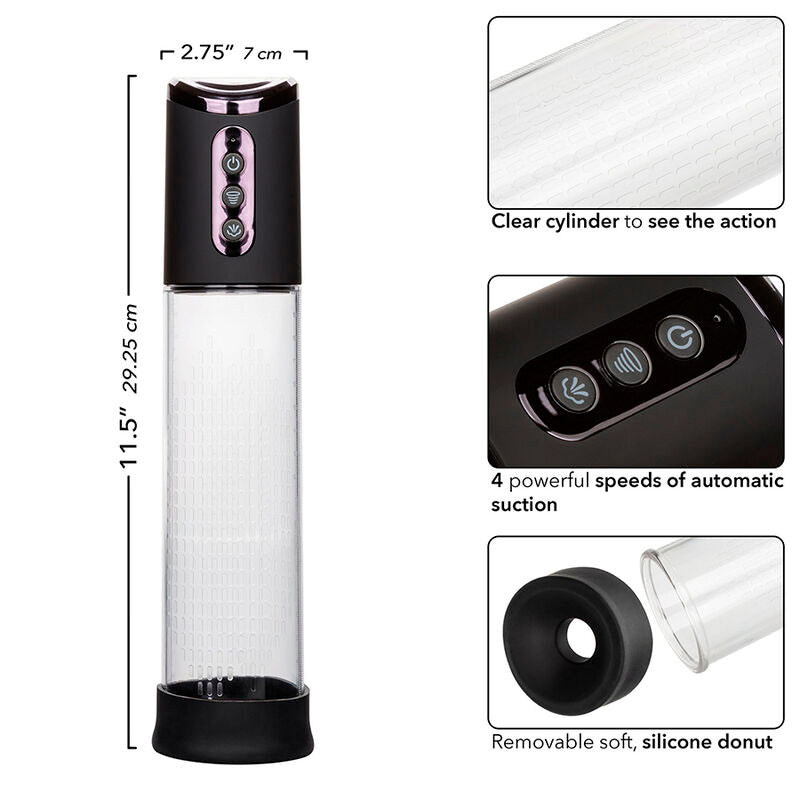 Comprar CalExotics Peak Bomba Succionadora 4 Velocidades Negro – Juguete Innovador Para Experiencia Intima Mejorada-Noxtic
