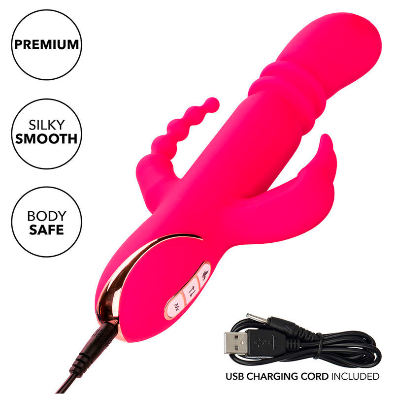 Comprar CALEXOTICS Jack Fantasy Triple Vibrador Calentable – Diseño Innovador Con Función Calentada Para Placer Personal-Noxtic