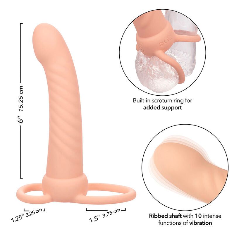 CALEXOTICS - PENETRATORE A DOPPIA COSTINA MAXX 10 VIBRAZIONI NATURALI