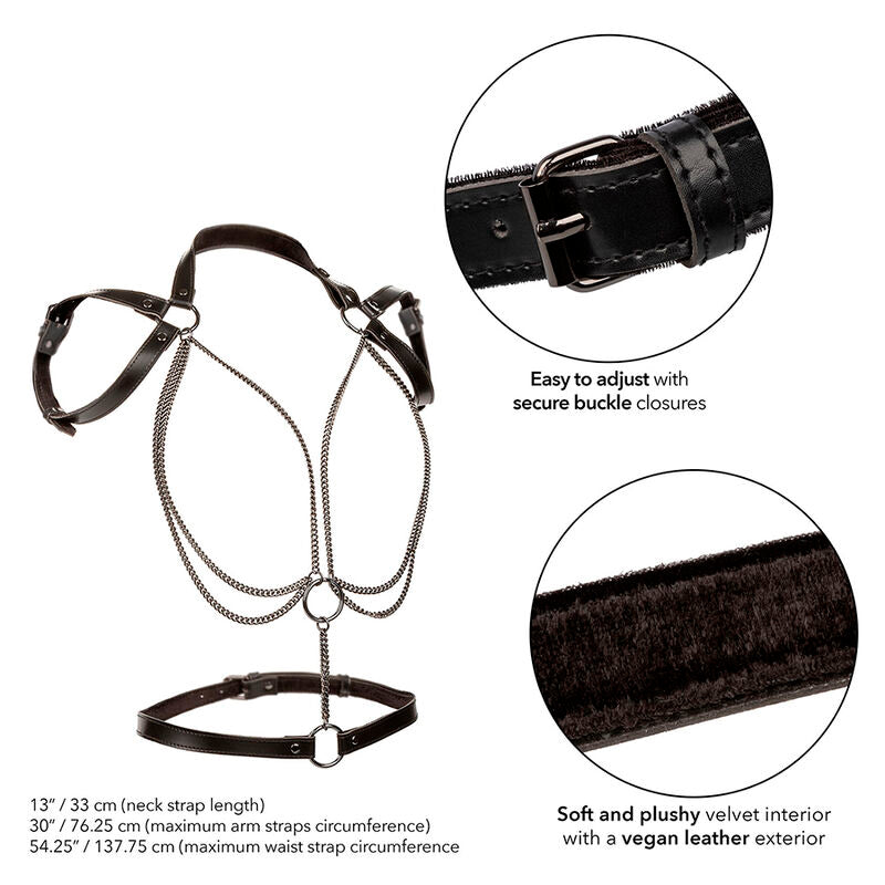 Comprar CALEXOTICS Euphoria Arnés Estilo Cabestro – Diseño Elegante Con Múltiples Cadenas Premium Talla Plus-Noxtic