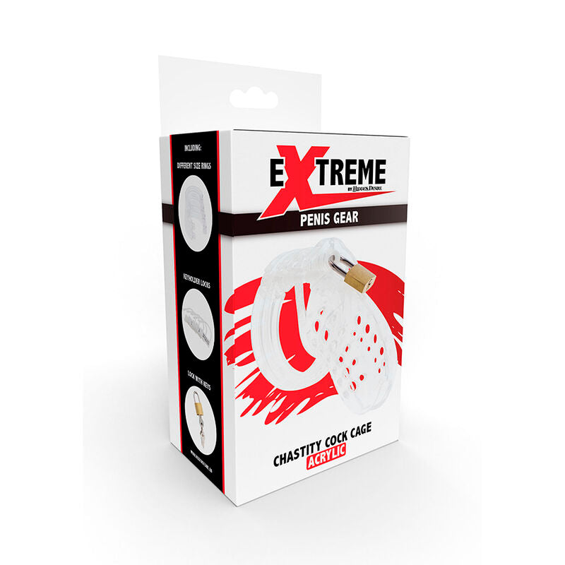 Comprar HIDDEN DESIRE Jaula De Castidad Acrílica Ajustable – Diseño Transparente Para Libertad Sensory-Noxtic