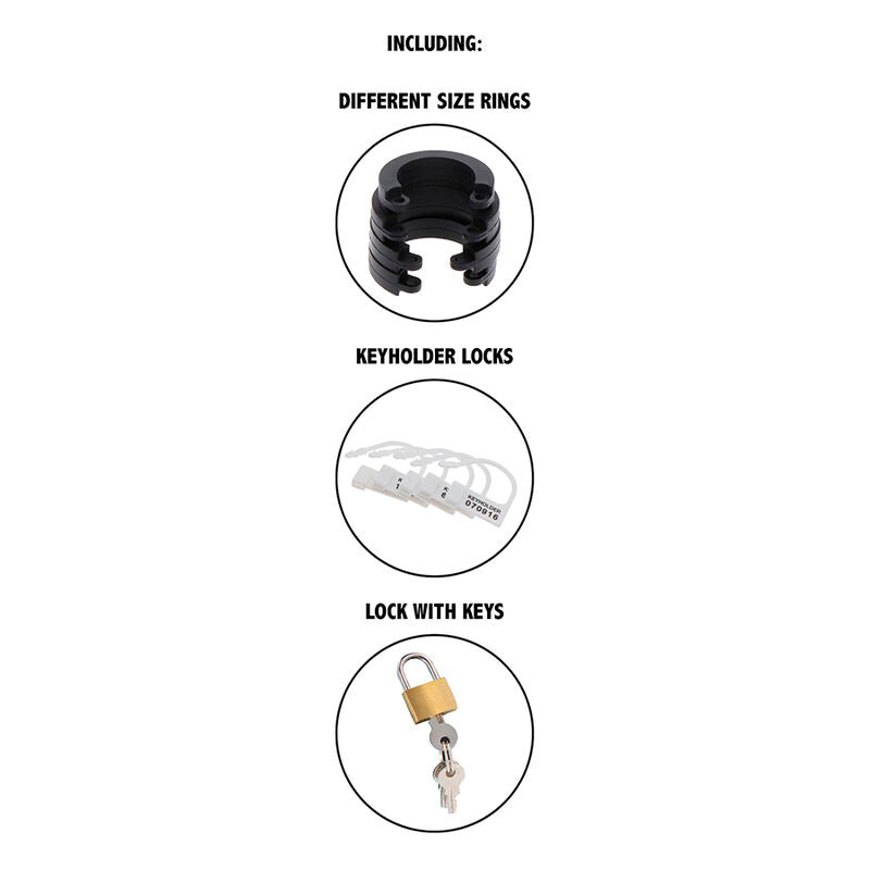 Comprar HIDDEN DESIRE Jaula De Castidad Silicona Talla L Negra – Diseño Ergonómico Para Control Y Conexión Intima-Noxtic