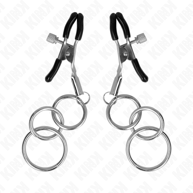 Comprar KINK Pinzas Para Pezones Con 3 Aros 6 Cm – Diseño Elegante Para Estimulación Sensorial-Noxtic