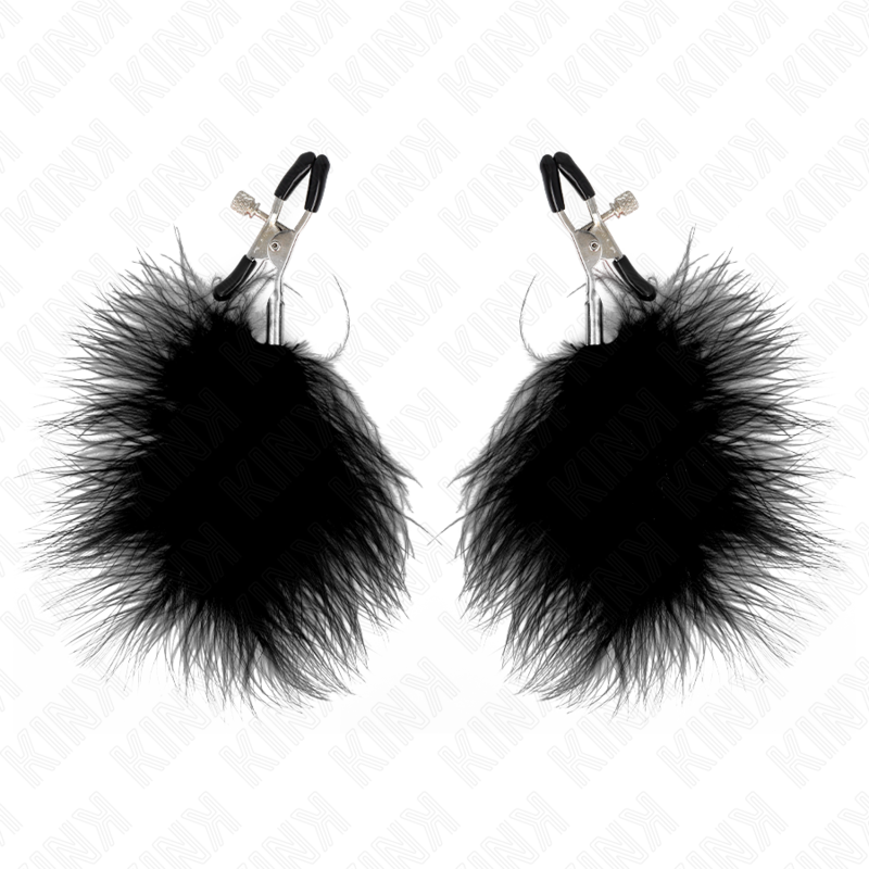 Comprar KINK Pinzas Para Pezones Con Pluma Negra – Diseño Elegante Para Estimulación Sensitiva-Noxtic