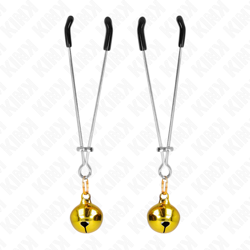 Comprar KINK Pinzas Para Pezones Con Cascabel Dorado – Accesorio Elegante Para Estimulación Sensorial-Noxtic
