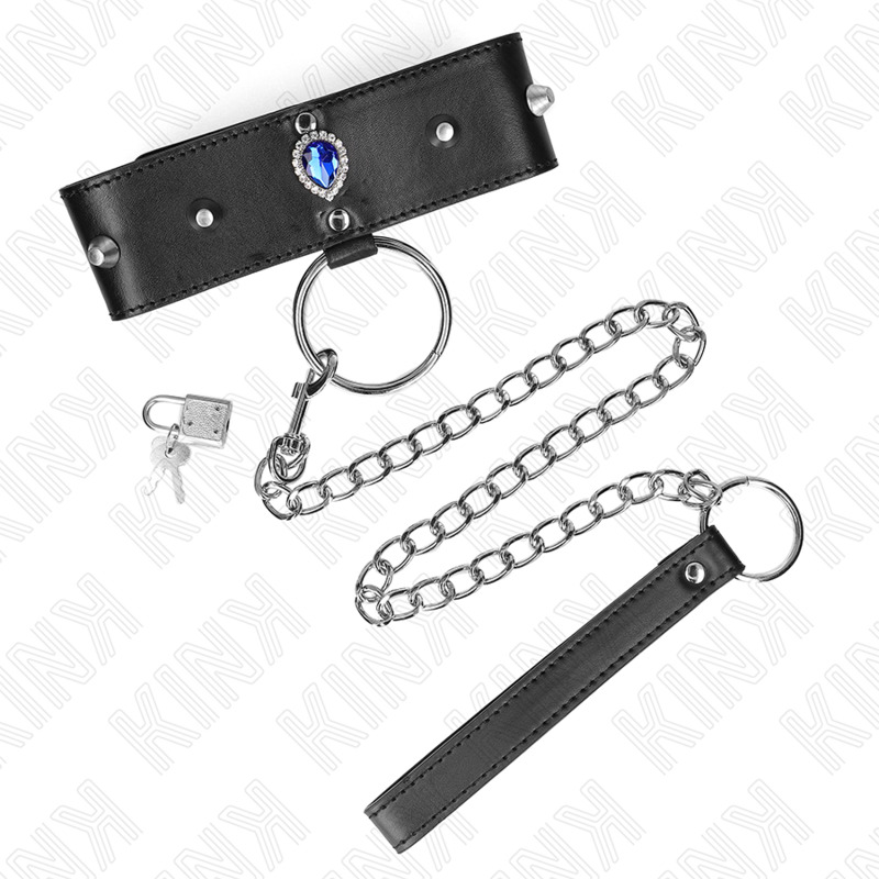 Comprar KINK Collar Con Correa Ajustable 65 Cm – Diseño Elegante Con Diamantes Azules Para Nuevas Experiencias-Noxtic