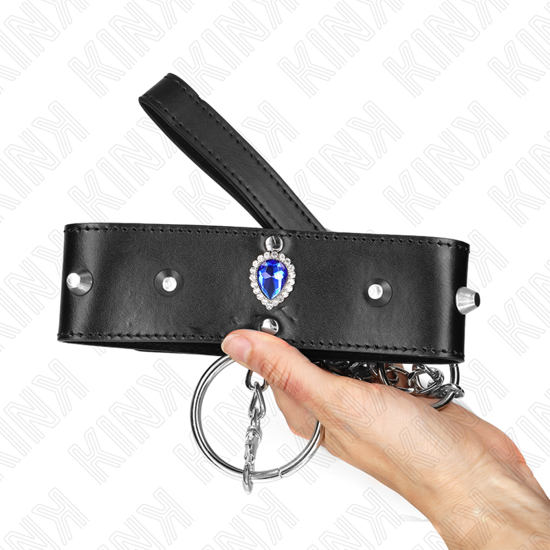Comprar KINK Collar Con Correa Ajustable 65 Cm – Diseño Elegante Con Diamantes Azules Para Nuevas Experiencias-Noxtic