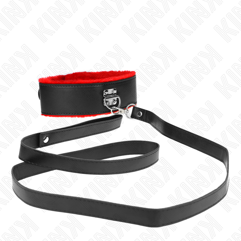 Comprar KINK Collar Con Correa Rojo De Piel – Diseño Ajustable Para Libertad Sensorial-Noxtic