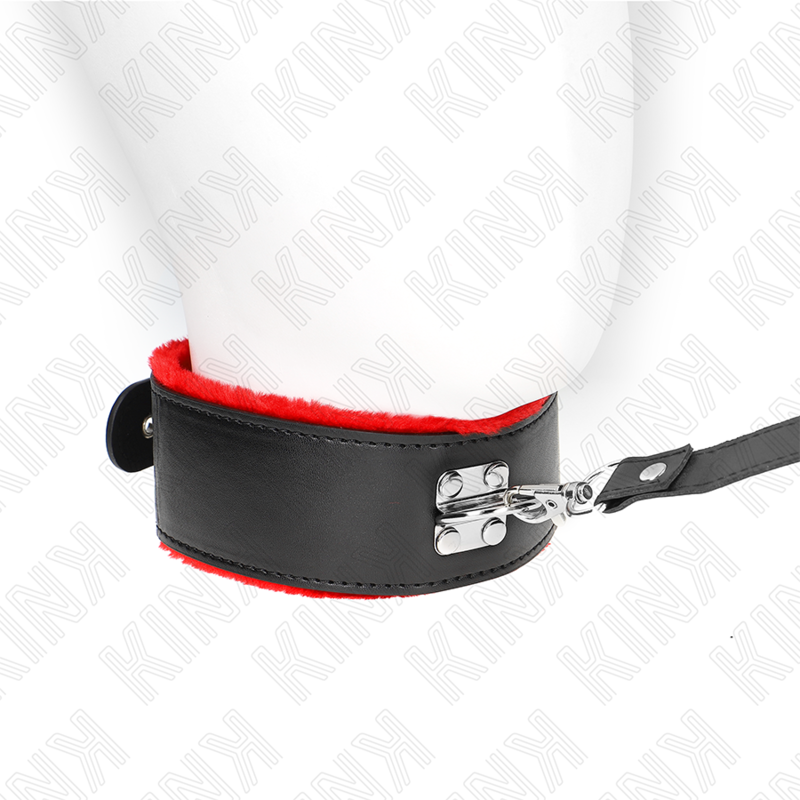 Comprar KINK Collar Con Correa Rojo De Piel – Diseño Ajustable Para Libertad Sensorial-Noxtic