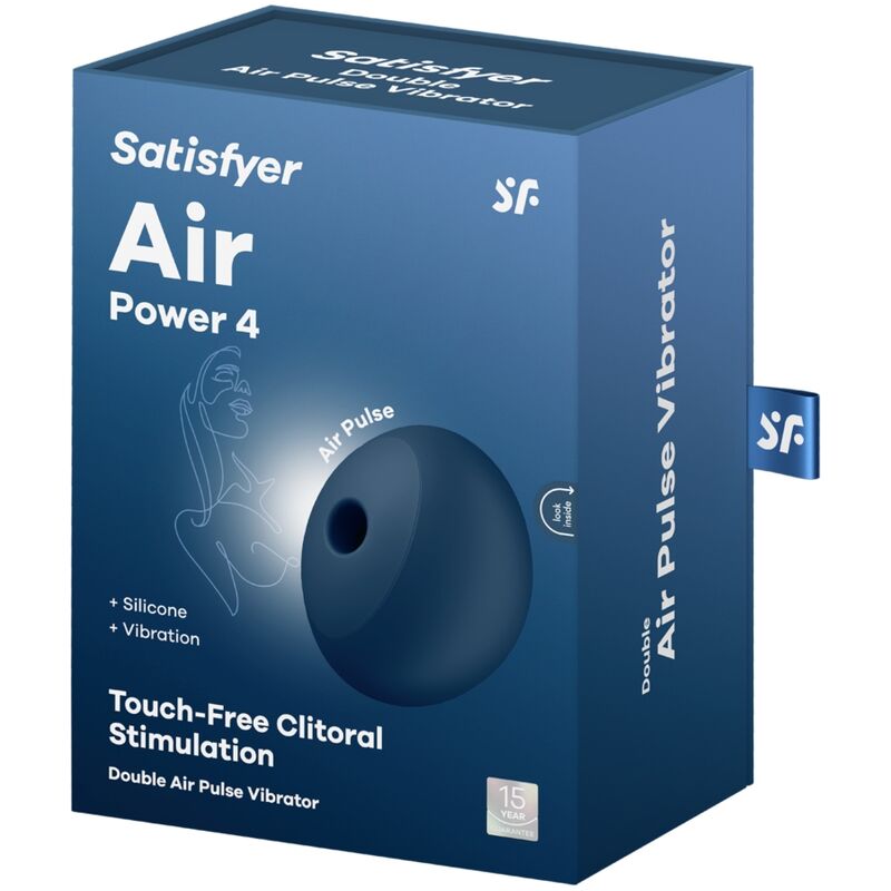 Comprar Satisfyer Air Power 4 Azul – Estimulador Compacto Con 12 Modos De Vibración-Noxtic