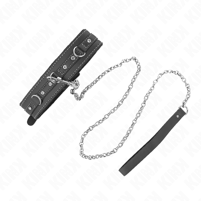 Comprar KINK Collar Con Correa 105 cm – Accesorio Elegante Con Remaches De Diamantes De Imitación-Noxtic