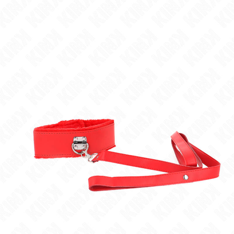 Comprar KINK Collar Con Correa Rojo – Diseño Elegante Con Tachuelas Plateadas Ajustable Para Comodidad Sensual-Noxtic