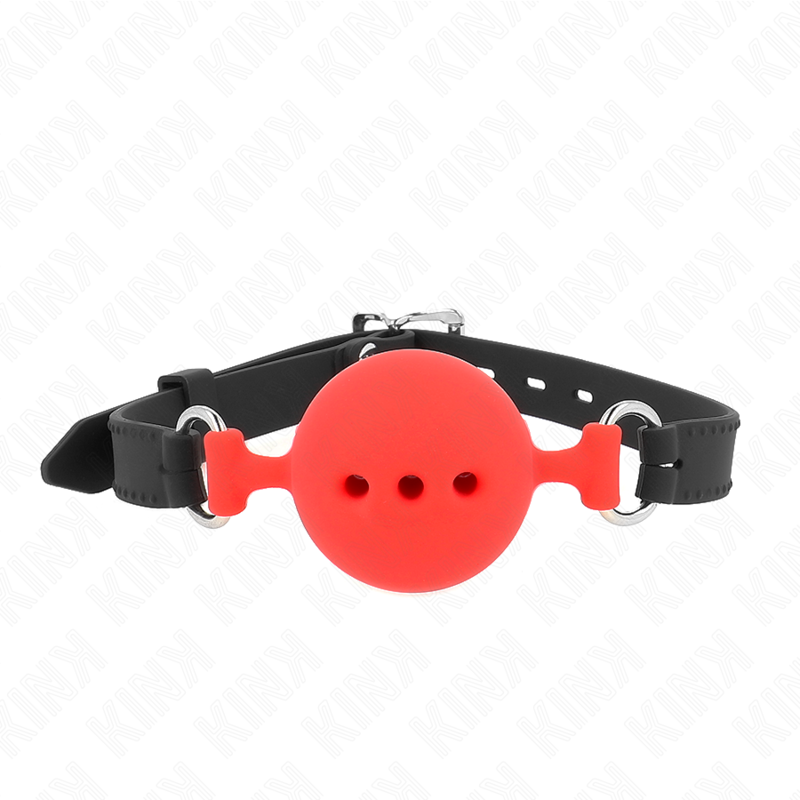 Comprar KINK Mordaza Ajustable Roja – Diseño Ergonómico Para Placer y Control en Experiencias BDSM-Noxtic