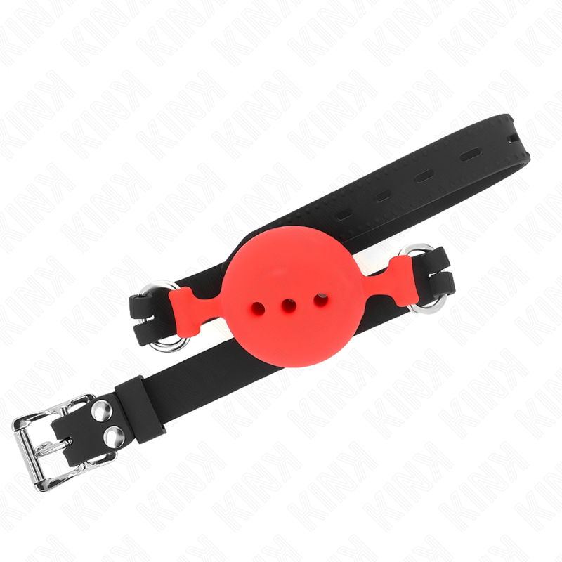 Comprar KINK Mordaza Ajustable Roja – Diseño Ergonómico Para Placer y Control en Experiencias BDSM-Noxtic