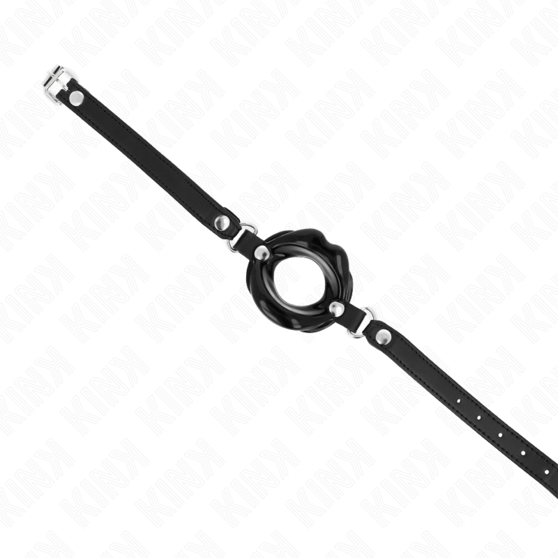 Comprar KINK Mordaza Labial 8 Cm Con Correa De Polipiel Negra – Diseño Ajustable Para Exploración Segura-Noxtic