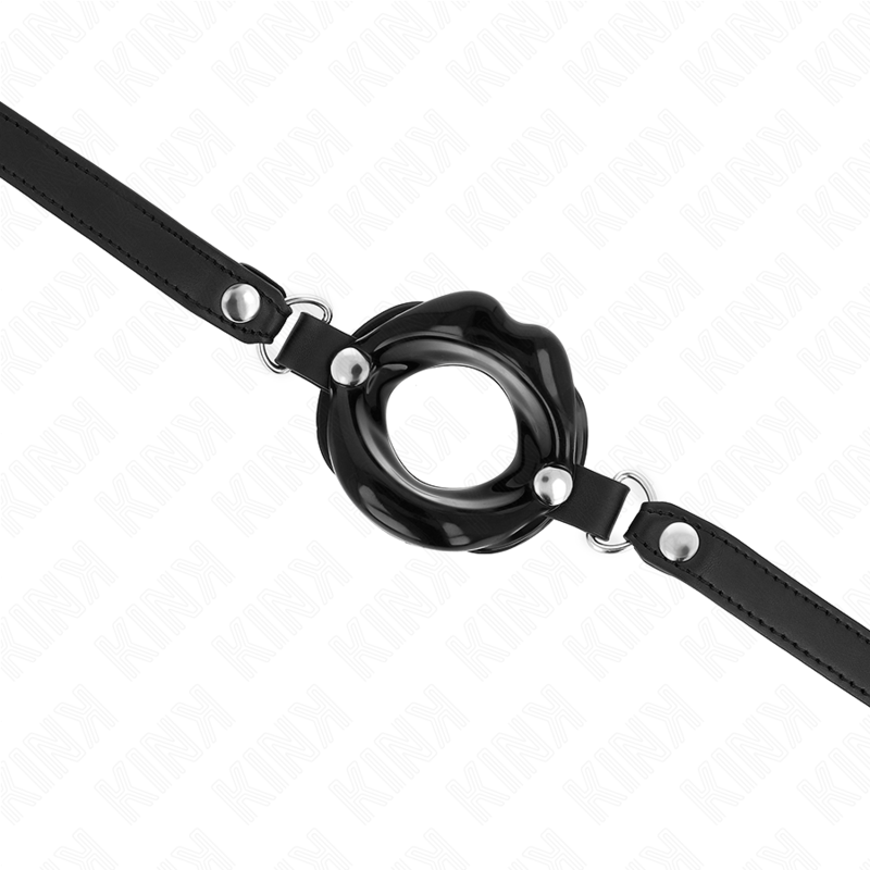 Comprar KINK Mordaza Labial 8 Cm Con Correa De Polipiel Negra – Diseño Ajustable Para Exploración Segura-Noxtic