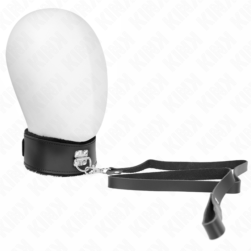 Comprar KINK Collar Con Correa De Piel Negra – Diseño Elegante Con Ajuste Personalizable De 40 A 48 Centímetros-Noxtic