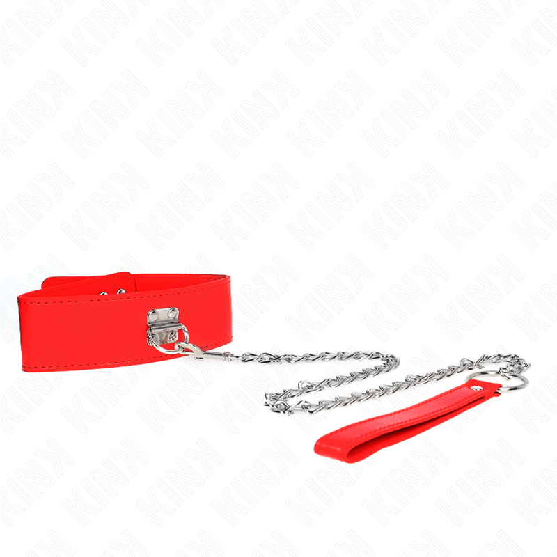 Comprar KINK Collar Con Correa Ajustable Rojo – Diseño Elegante Para Placer Confiado Y Libertad Sensorial-Noxtic