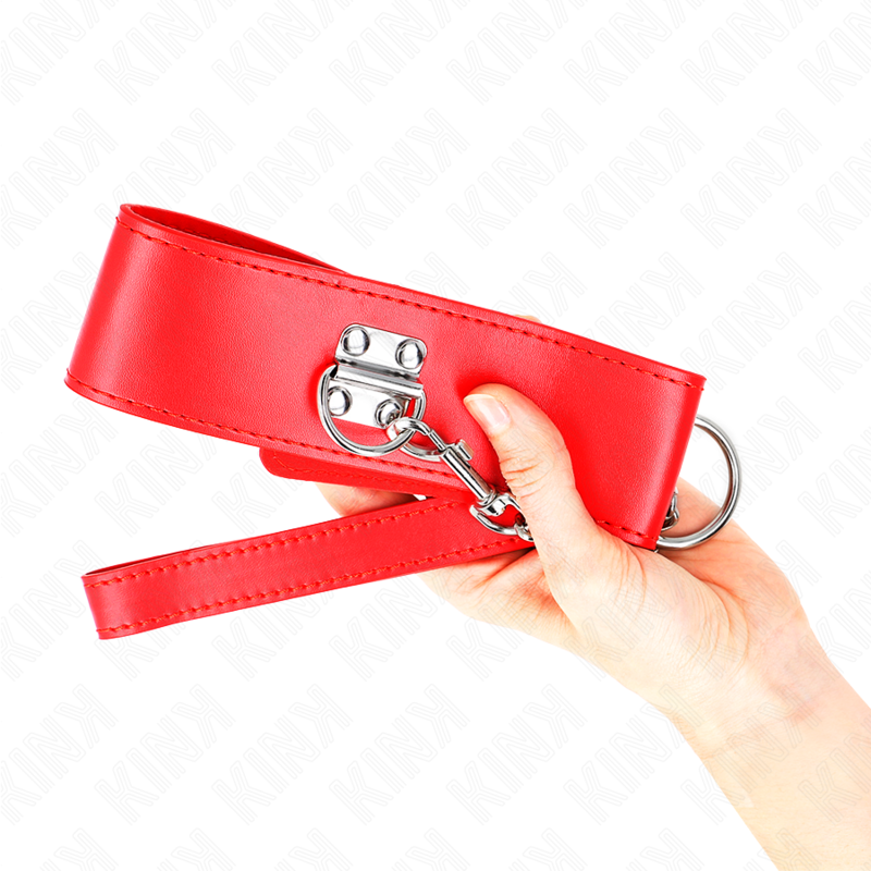 Comprar KINK Collar Con Correa Ajustable Rojo – Diseño Elegante Para Placer Confiado Y Libertad Sensorial-Noxtic