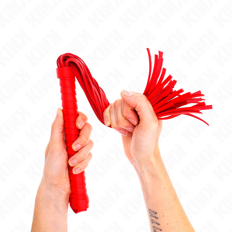 Comprar KINK Látigo Con Mango Texturizado Rojo 48.5 Cm – Diseño Elegante Para Explorar Nuevas Sensaciones-Noxtic