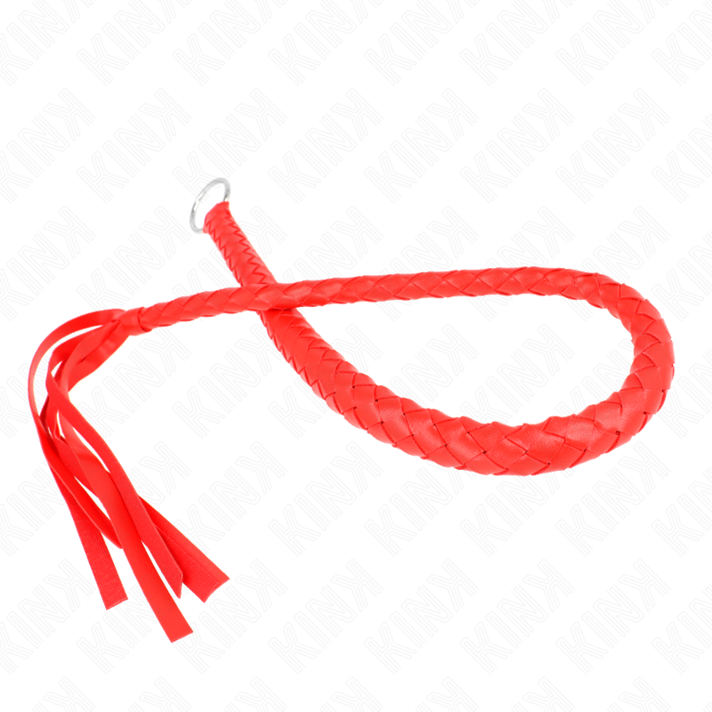 Comprar KINK Látigo De Serpiente Con Anillo De Mano Rojo 65 Cm – Diseño Elegante Para Explorar Nuevas Sensaciones-Noxtic