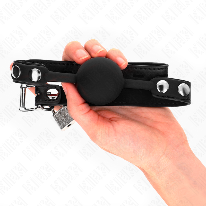 Bavaglio a sfera in silicone KINK da 4 cm, modello 1 – Design sicuro per comfort e controllo