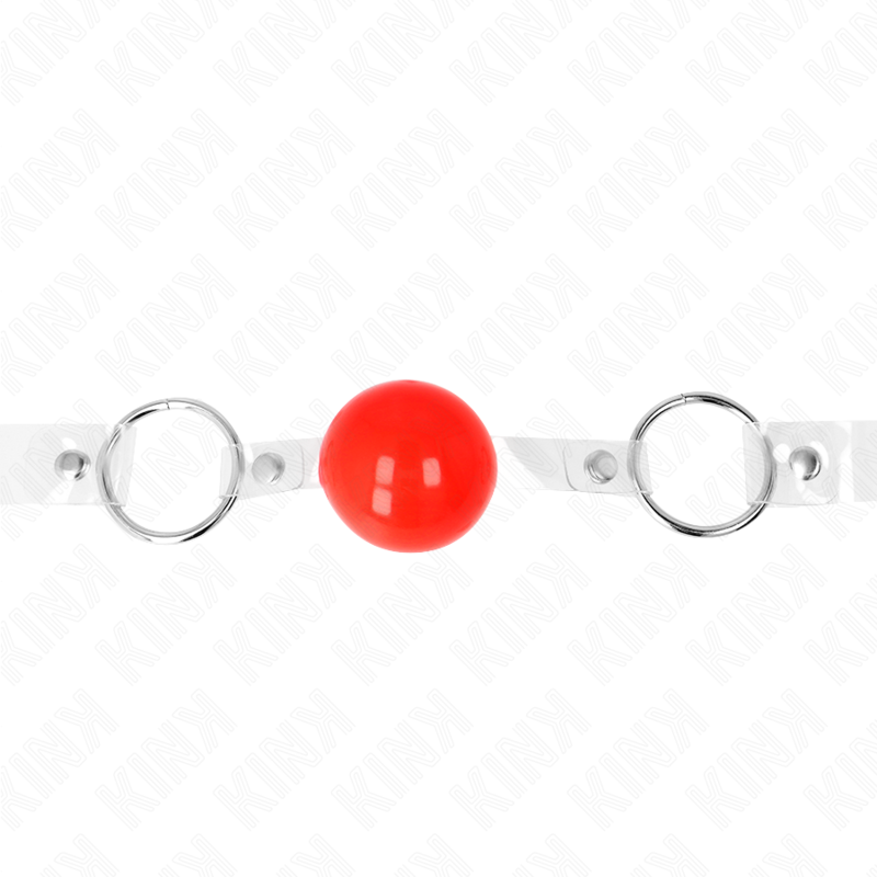 Comprar KINK Mordaza De Bola Roja De PVC Transparente – Diseño Ajustable Para Placer Sensible-Noxtic