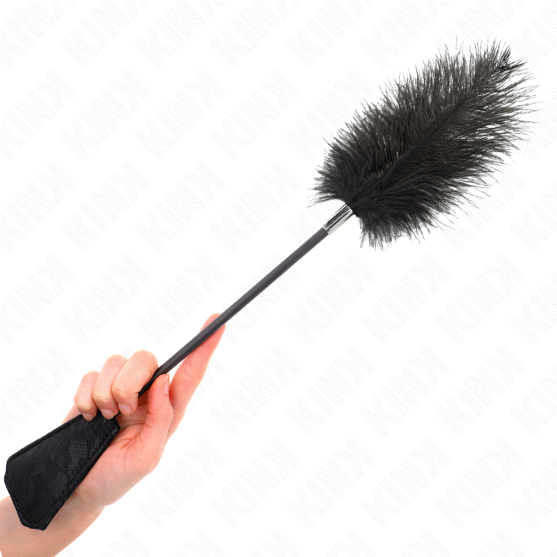 KINK - OSTRICH FEATHERS FOR TICKLING WITH LACE PADDLE 56 CM