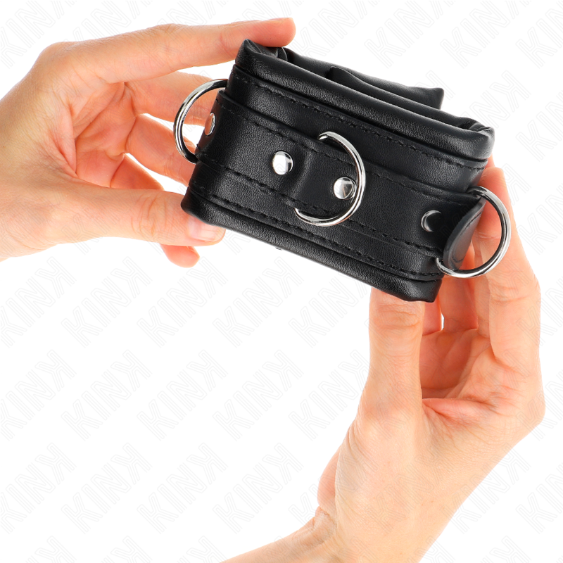 KINK - HEAVY WRISTBANDS BLACK LINING ADJUSTABLE 20-30 CM X 6 CM