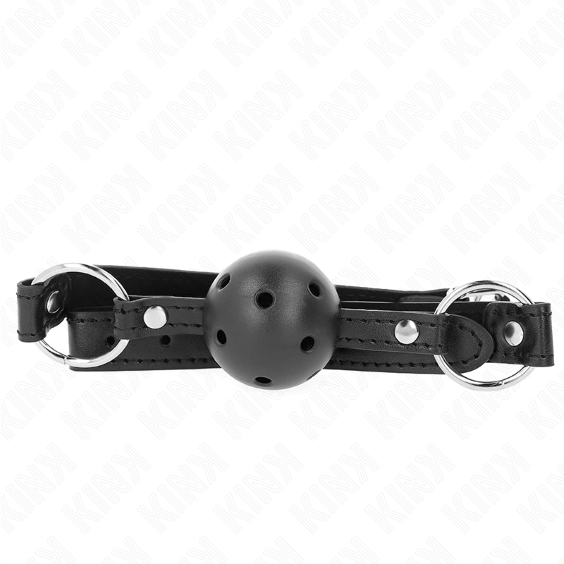 Comprar KINK Mordaza De Bola 4.5 Cm Negra – Diseño Hueco Para Exploración Sensual-Noxtic