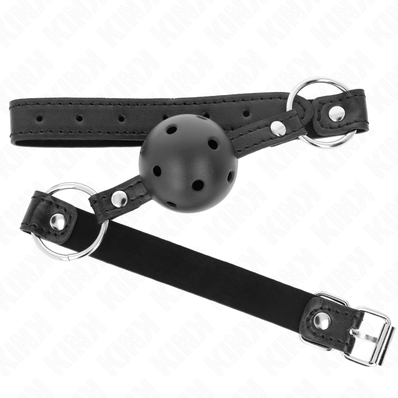 Comprar KINK Mordaza De Bola 4.5 Cm Negra – Diseño Hueco Para Exploración Sensual-Noxtic