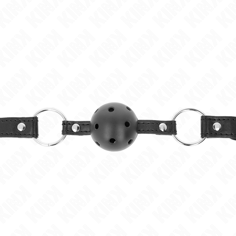 Comprar KINK Mordaza De Bola 4.5 Cm Negra – Diseño Hueco Para Exploración Sensual-Noxtic
