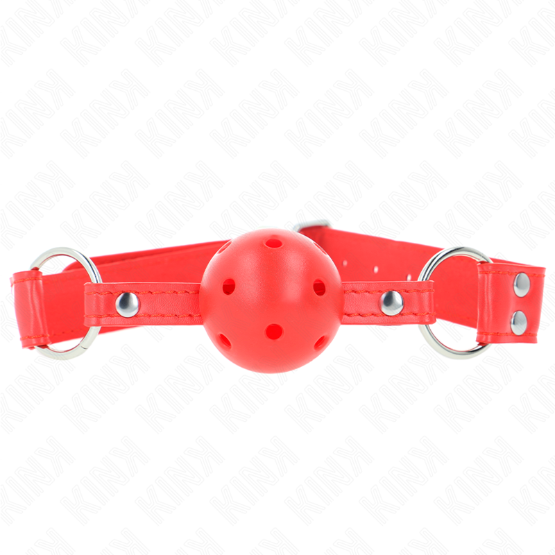 Comprar KINK Mordaza De Bola Hueca Roja 4.5 Cm – Silicona Médica Para Comodidad Y Control Sensual-Noxtic