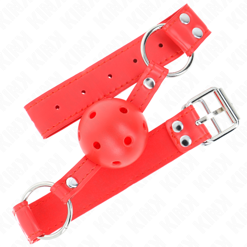 Comprar KINK Mordaza De Bola Hueca Roja 4.5 Cm – Silicona Médica Para Comodidad Y Control Sensual-Noxtic
