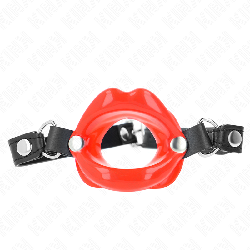 Comprar KINK Mordaza Labial 8 cm Con Correa De Polipiel Roja – Diseño Ergonómico Para Comodidad Y Confianza-Noxtic