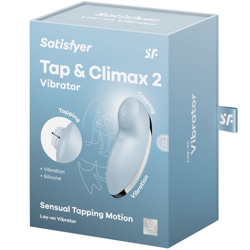 Comprar Satisfyer Tap Climax 2 Azul – Vibrador Ergonómico Con Silicona Hipoalergénica-Noxtic