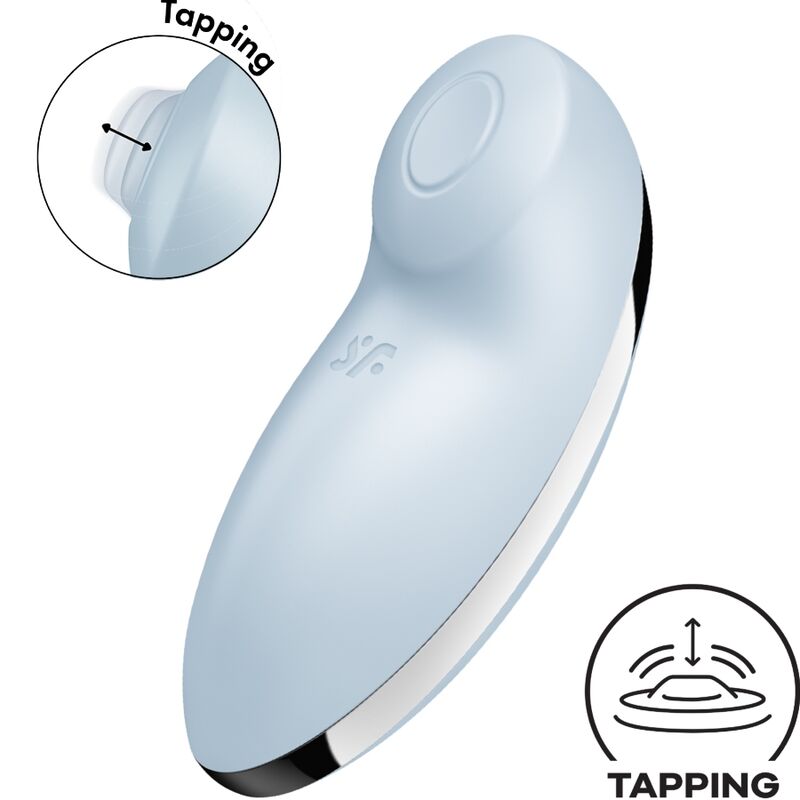 Comprar Satisfyer Tap Climax 2 Azul – Vibrador Ergonómico Con Silicona Hipoalergénica-Noxtic